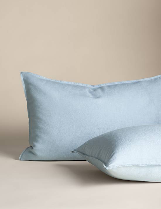 2pk Pure Linen Standard Pillowcases