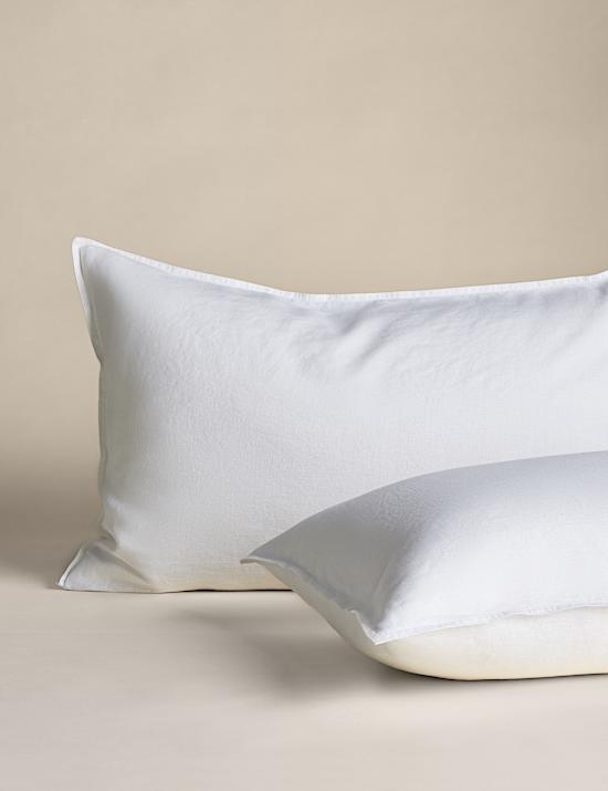 2pk Pure Linen Standard Pillowcases