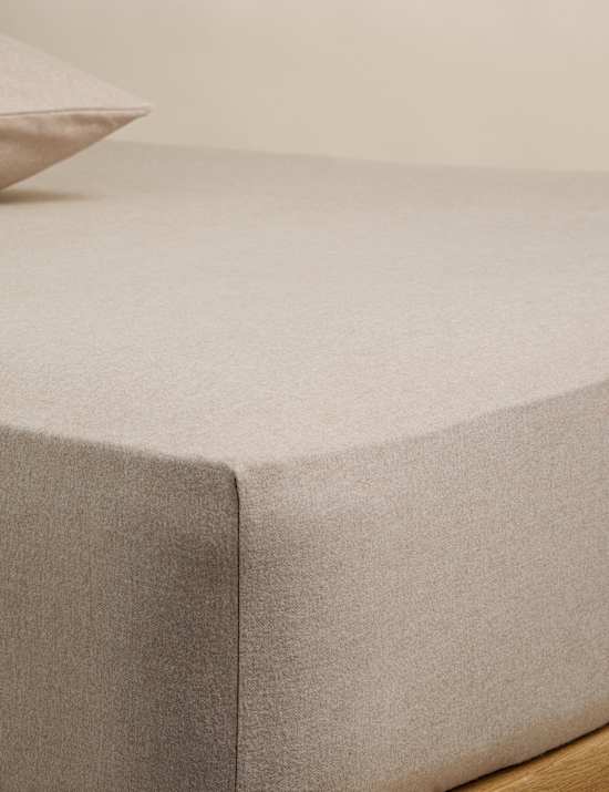 Cotton Rich StayPut Extra Deep Fitted Sheet with Cashmere