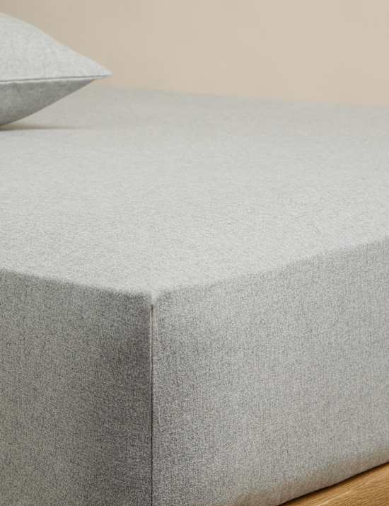 Cotton Rich StayPut Extra Deep Fitted Sheet with Cashmere