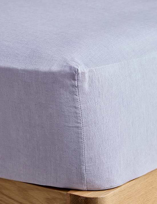 Extra diep hoeslaken van zuiver linnen