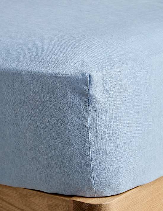 Pure Linen Extra Deep Fitted Sheet