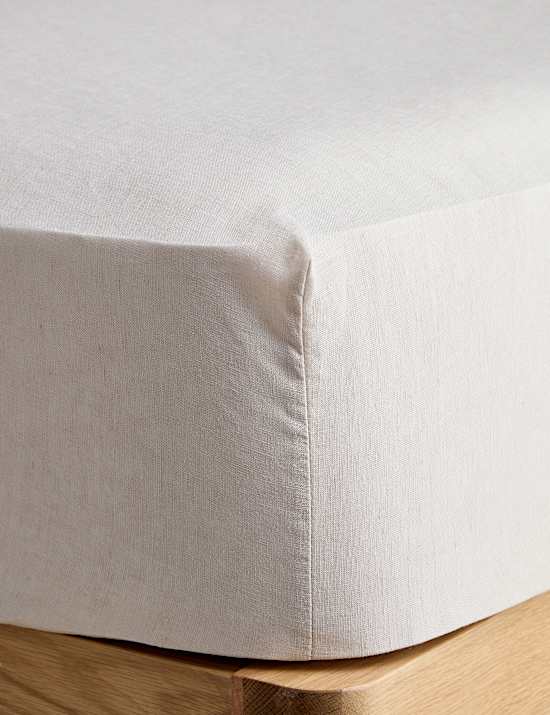 Diep hoeslaken van puur linnen