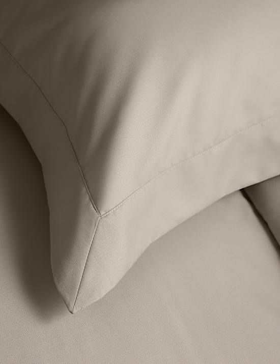 Lot de 2 taies d'oreiller Oxford en coton &eacute;gyptien frais avec une densit&eacute; de tissage de 400 fils