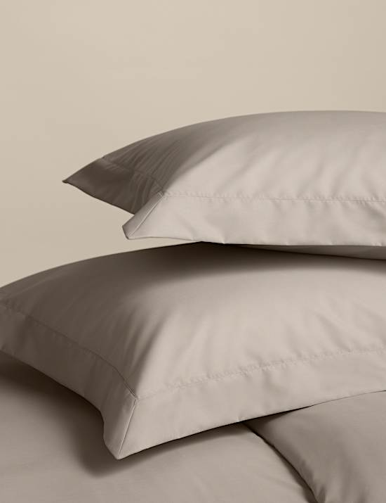 Lot de 2 taies d'oreiller Oxford en coton &eacute;gyptien frais avec une densit&eacute; de tissage de 400 fils
