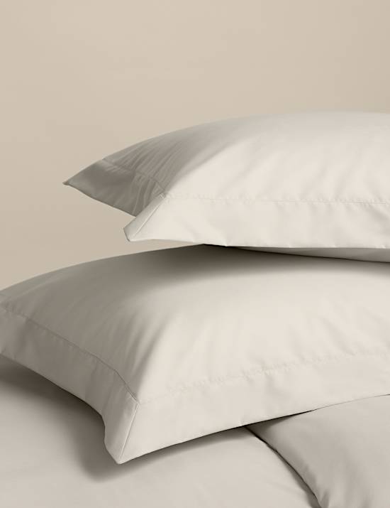 Lot de 2 taies d'oreiller Oxford en coton &eacute;gyptien frais avec une densit&eacute; de tissage de 400 fils