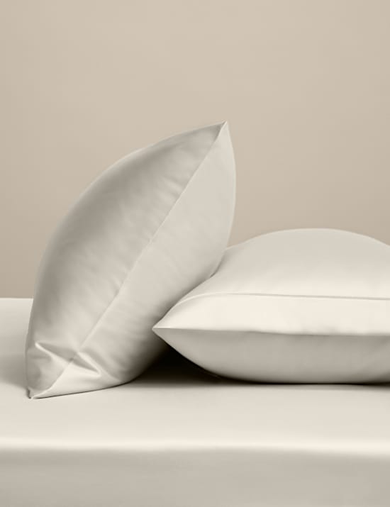 2 Pack Egyptian Cotton Sateen Pillowcases