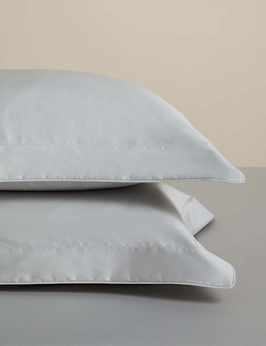 Taies d'oreiller Oxford soyeuses en coton &eacute;gyptien avec une densit&eacute; de tissage de 230 fils