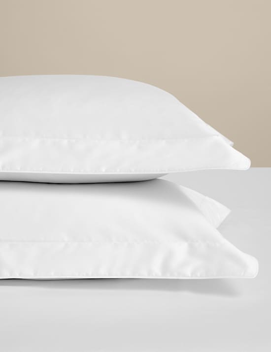Taies d'oreiller Oxford soyeuses en coton &eacute;gyptien avec une densit&eacute; de tissage de 230 fils