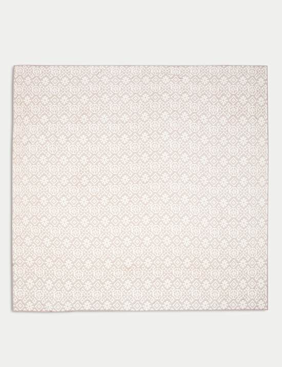 Dessus de lit 100 % coton &agrave; motif Ikat g&eacute;om&eacute;trique