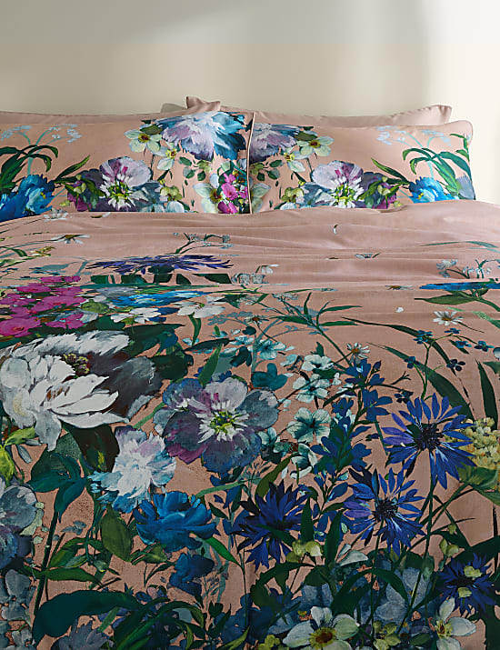 Sateen Wild Meadow Pink Bedding Set