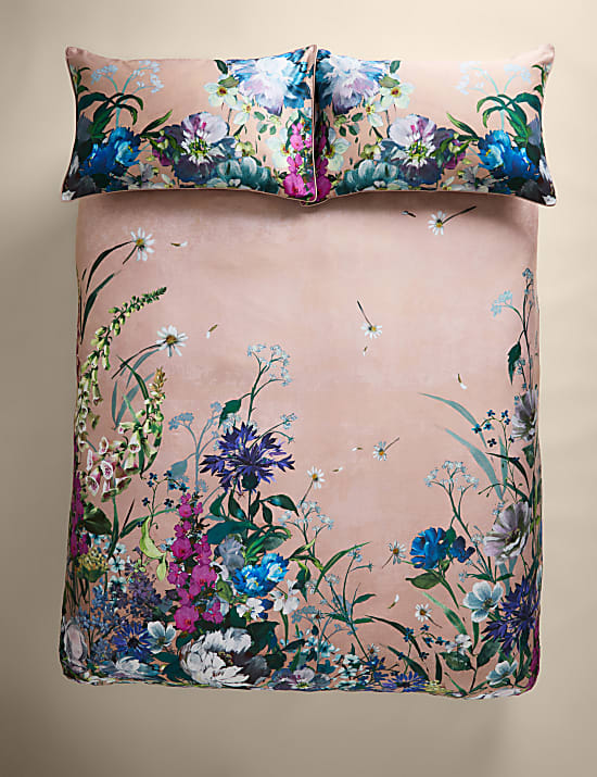 Sateen Wild Meadow Pink Bedding Set