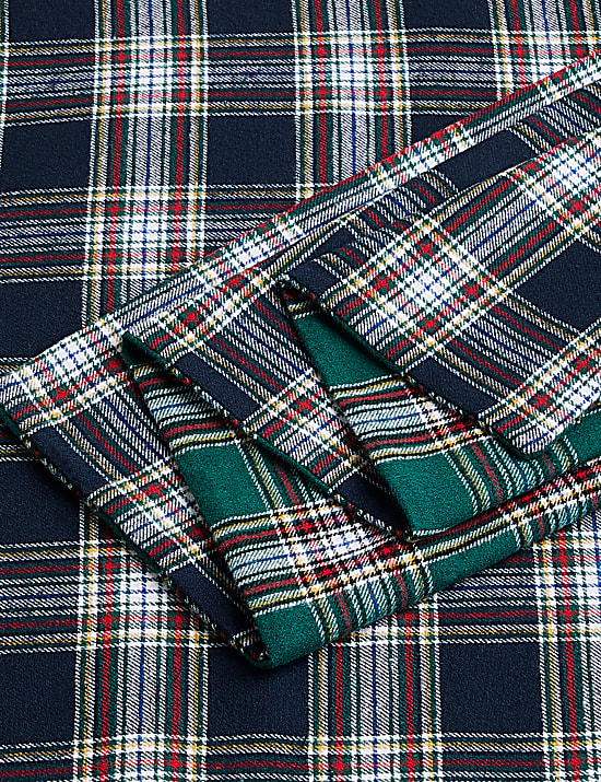 Pure Brushed Cotton Woven Checked Bedding Set