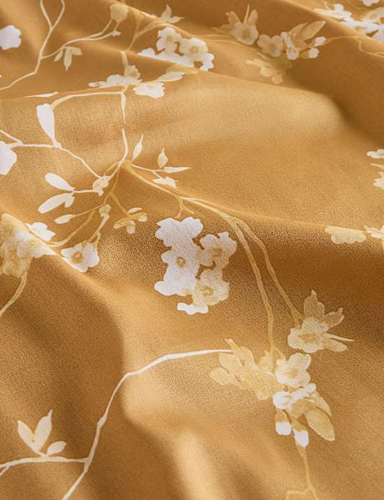 Pure Cotton Sateen Cherry Blossom Flat Sheet