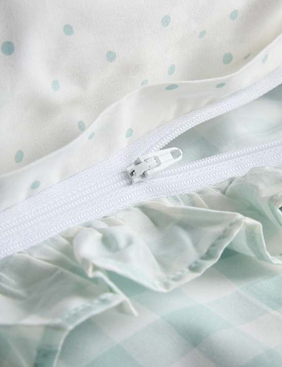 Sada károvaného ložního prádla z čisté bavlny