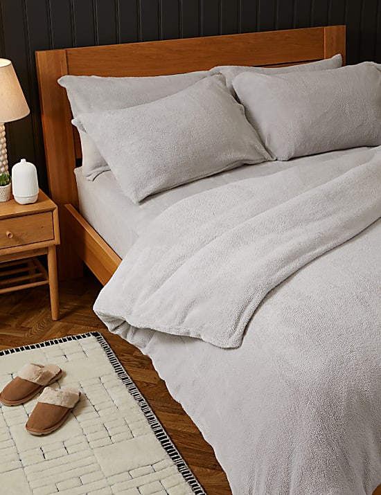 2pk Teddy Fleece Pillowcases