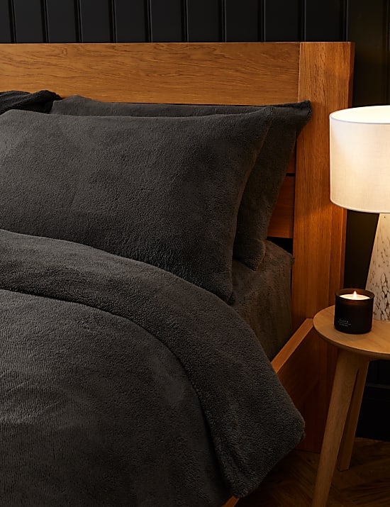 2pk Teddy Fleece Pillowcases