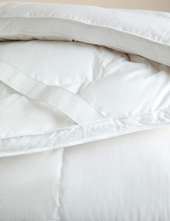 Surmatelas garni de plumes et duvet de canard