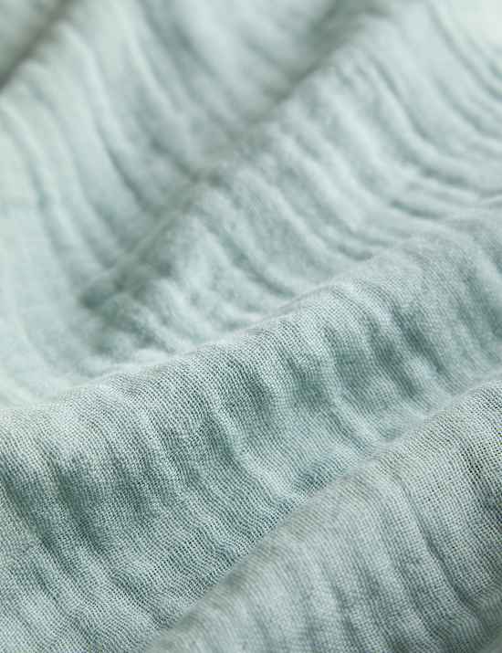 Pure Cotton Muslin Deep Fitted Sheet