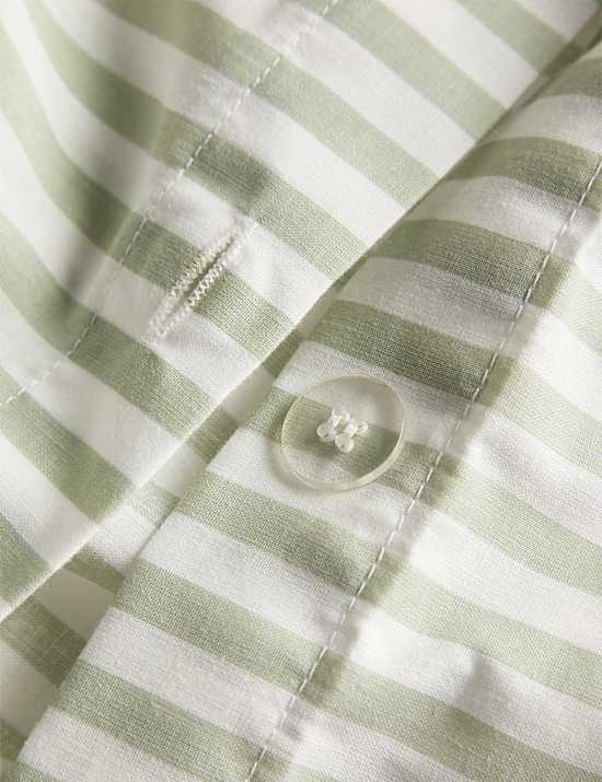 Cotton Blend Striped Bedding Set