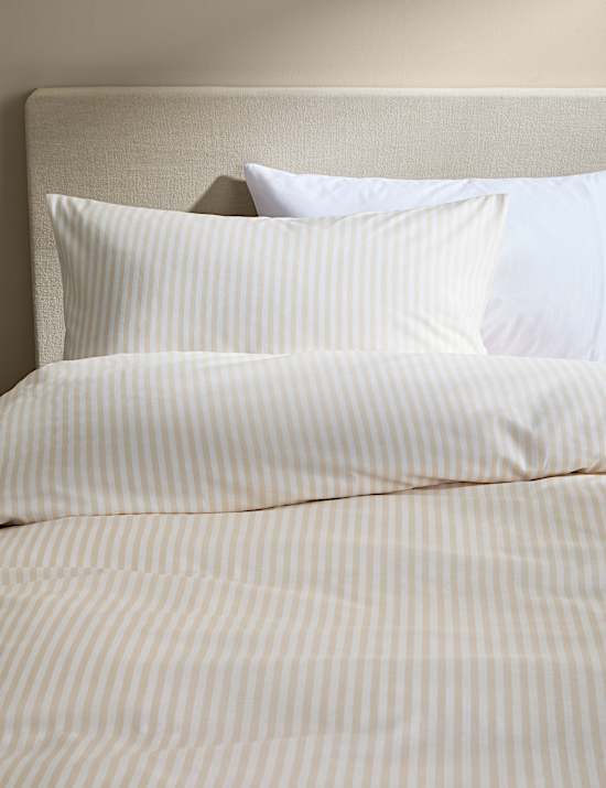 Cotton Blend Striped Bedding Set