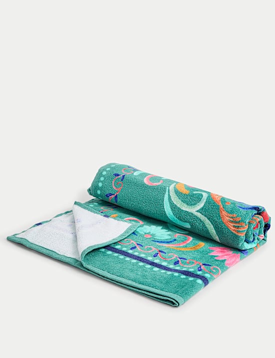Pure Cotton Parrot Print Beach Towel