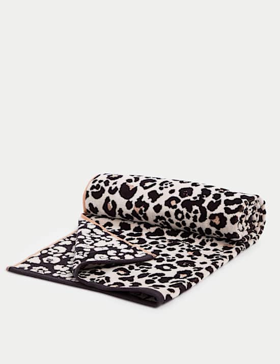Pure Cotton Leopard Print Beach Towel