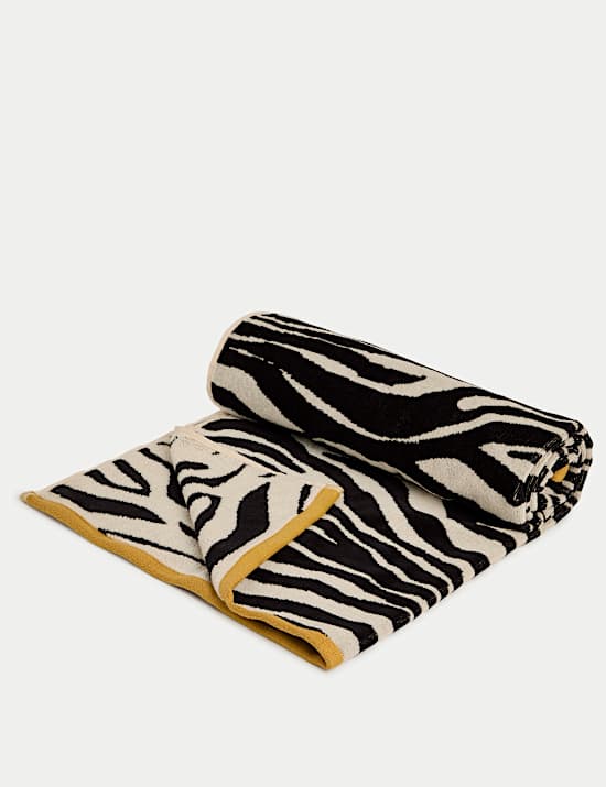 Pure Cotton Zebra Print Beach Towel