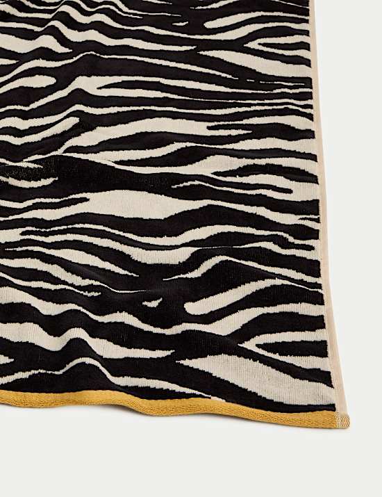 Pure Cotton Zebra Print Beach Towel