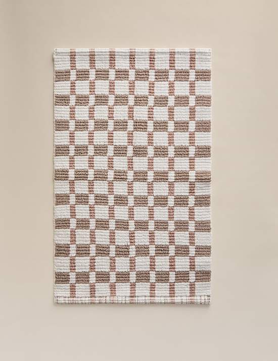 Pure Cotton Geometric Bath Mat
