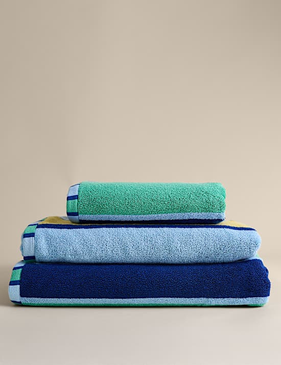 Pure Cotton Reversible Striped Towel