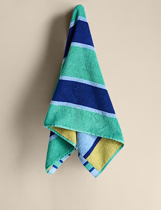 Pure Cotton Reversible Striped Towel