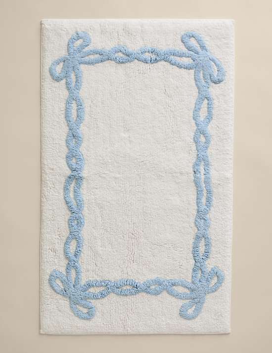 Pure Cotton Bow Bath Mat