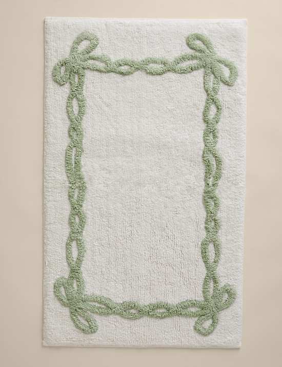 Puur katoenen badmat met strik