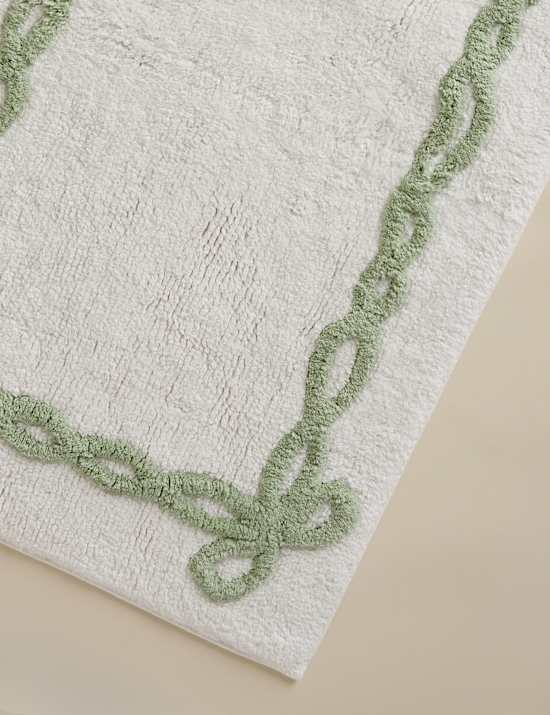 Puur katoenen badmat met strik