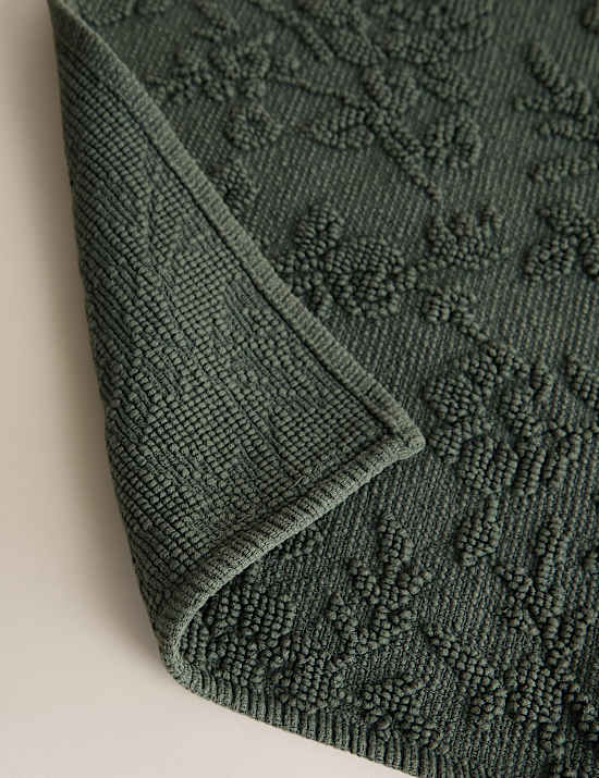 Badmat van zuiver katoen met bloemdessin