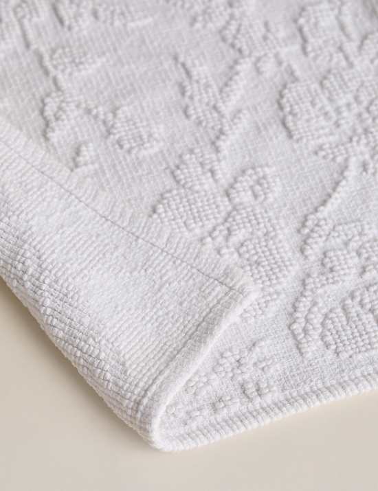 Pure Cotton Floral Bath Mat