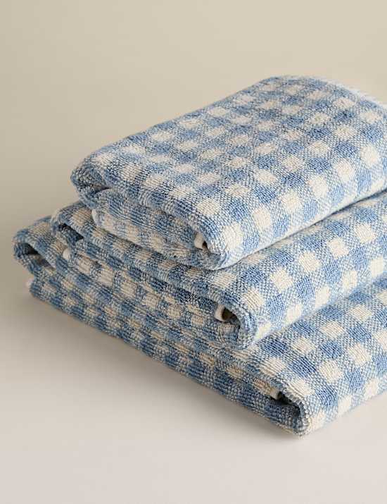 Pure Cotton Gingham Embroidered Towel
