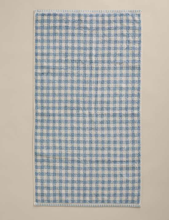 Pure Cotton Gingham Embroidered Towel