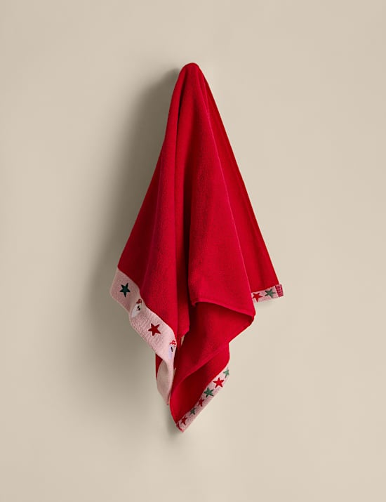 Pack de 2 toallas de mano navideñas 100 % algodón con texto “Santa Baby”