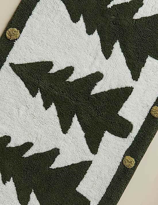 Pure Cotton Christmas Tree Bath Mat