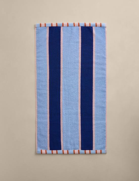 Pure Cotton Striped Reversible Towel