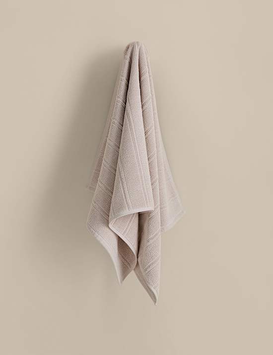 Serviette en coton &eacute;gyptien &agrave; rayures