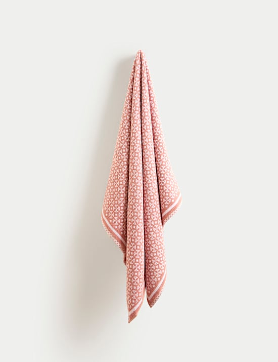Pure Cotton Geometric Towel