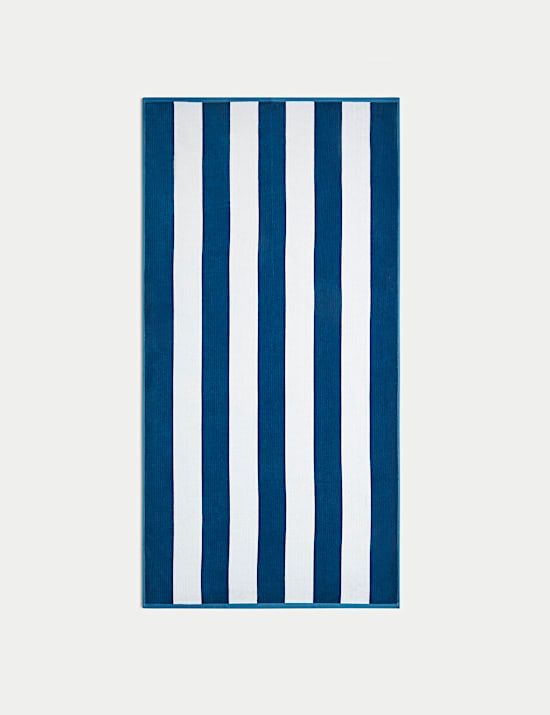 Pure Cotton Striped Sand Resistant Beach Towel