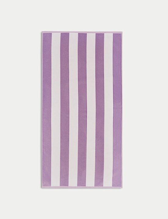Sandresistentes Strandtuch aus reiner Baumwolle mit Streifenmuster
