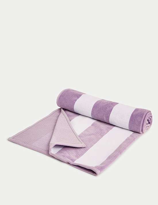 Sandresistentes Strandtuch aus reiner Baumwolle mit Streifenmuster