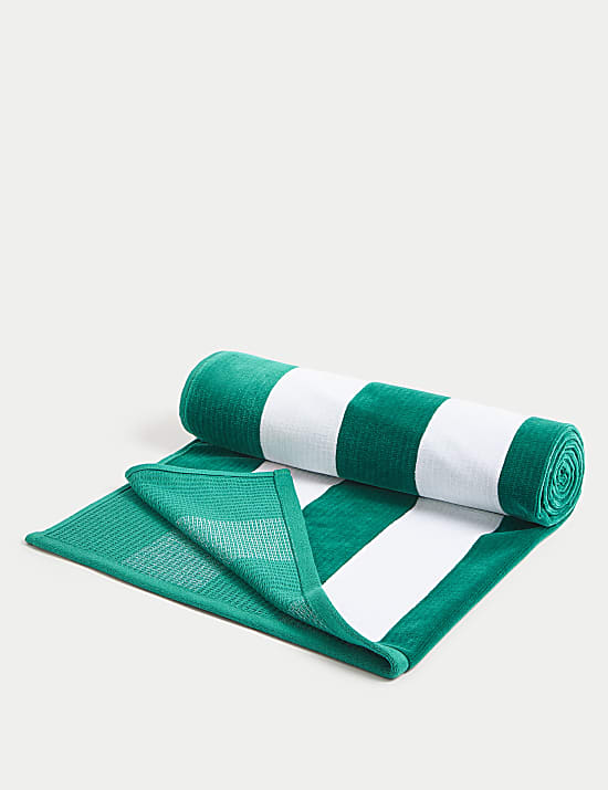 Pure Cotton Striped Sand Resistant Beach Towel