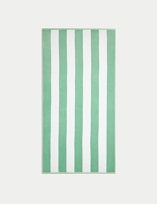 Pruhovaný pískuvzdorný plážový ručník z čisté bavlny