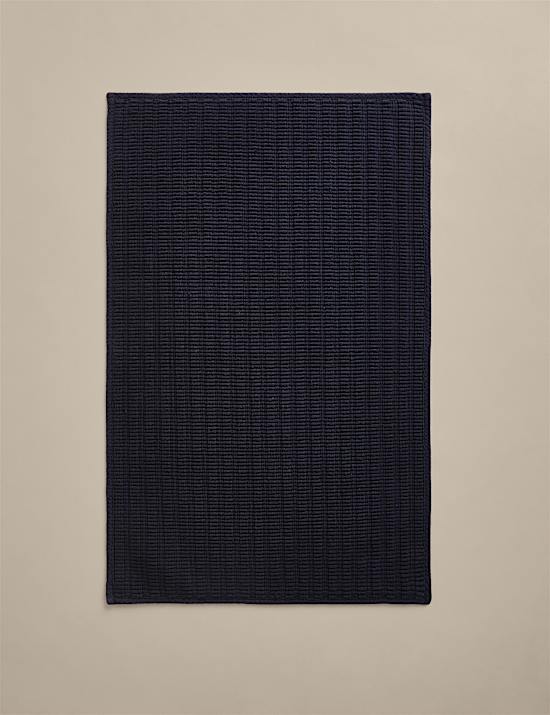 Pure Cotton Ribbed Woven Bath Mat
